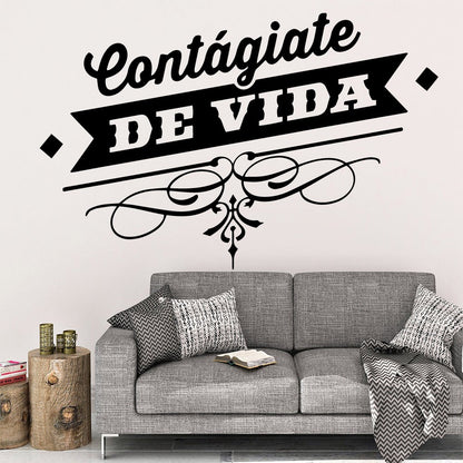 1 pc meaningful spanish text Wall Sticker Home Decoration wallpaper Accessories For Baby Kids Rooms Decor Mural