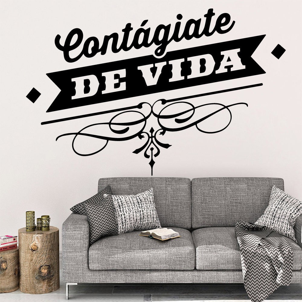 1 pc meaningful spanish text Wall Sticker Home Decoration wallpaper Accessories For Baby Kids Rooms Decor Mural