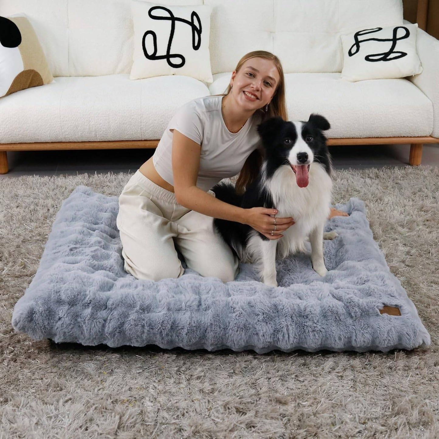 Cama para Cães Ultra Macia Almofada Macia para Pets Cama para Cães Grandes Colchão para Filhotes Tapete Lavável