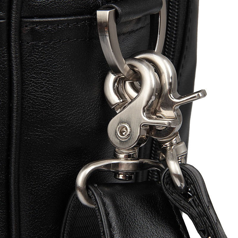 High Quality Genuine Leather Men Briefcase Business bag Crazy Horse Leather Large 17"inch Laptop Bag male Portfolio Office Case