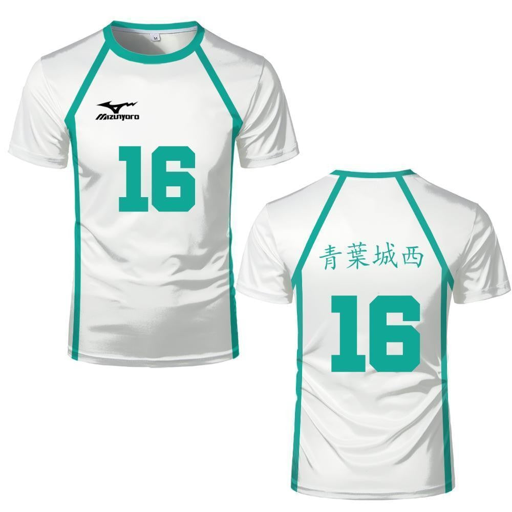 Popular Anime Haikyuu Tetsuro Oikawa Cosplay Costume Aoba Josai High School Volleyball Uniform For Men And Women Crew Neck Top