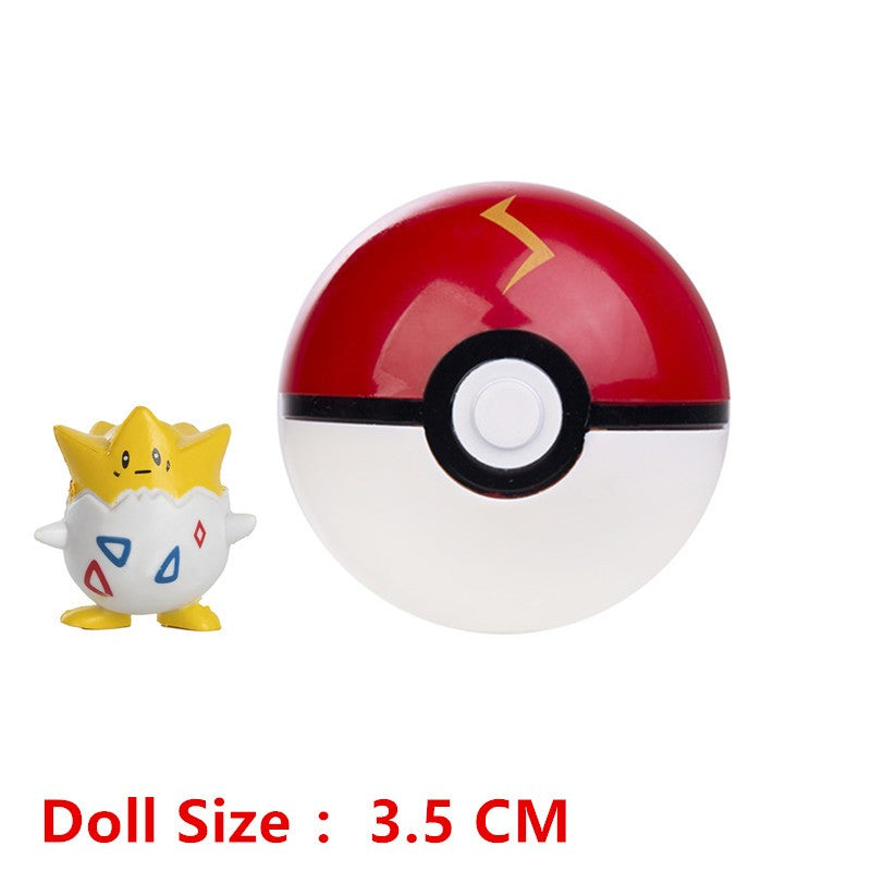 Pokémon Pokeball Com Desenhos Animados Filme Anime Figura Pikachu Charmander Eevee Squirtle Vulpix Qualidade Pet Action Model Brinquedos Presentes