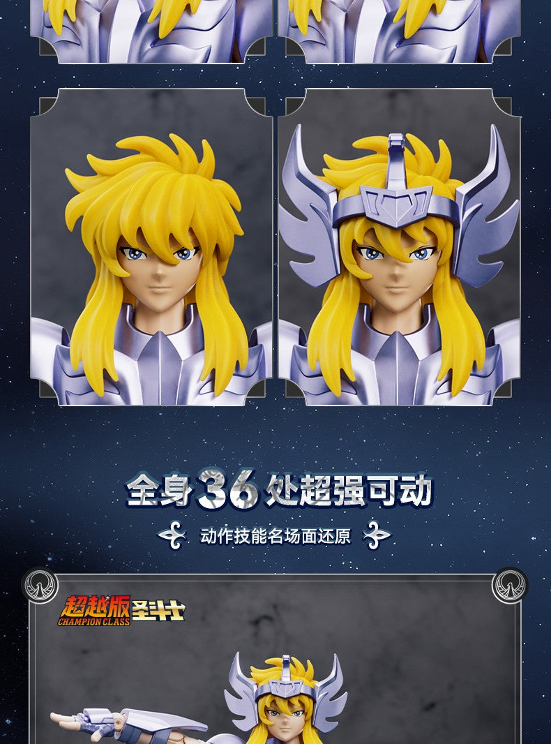 Blokees Saint Seiya Cisne Hyoga Pégaso Seiya Cavaleiros do Zodíaco Aquário Camus Áries Mu Action Figures Modelo de Anime Estátua Brinquedos