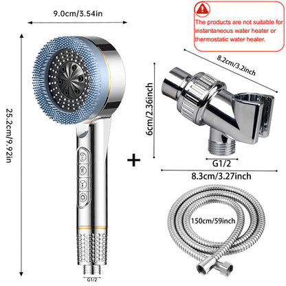 Shower Head High Pressure Doubled Filtration Multi-function Water Outlet Modes Silicone Shower for Bathroom Accessories