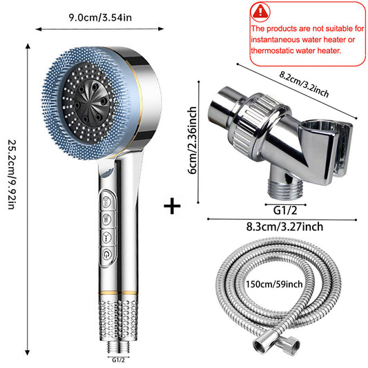 Shower Head High Pressure Doubled Filtration Multi-function Water Outlet Modes Silicone Shower for Bathroom Accessories