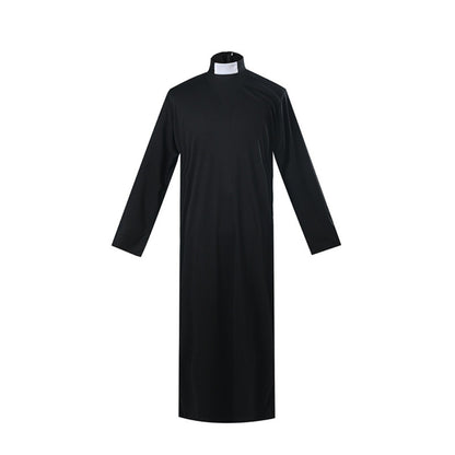 Higih Quality Adult Size Father's Clothing Virgin Mary Black Cosplay Costume Priest Role Nun Costume Cosplay Events