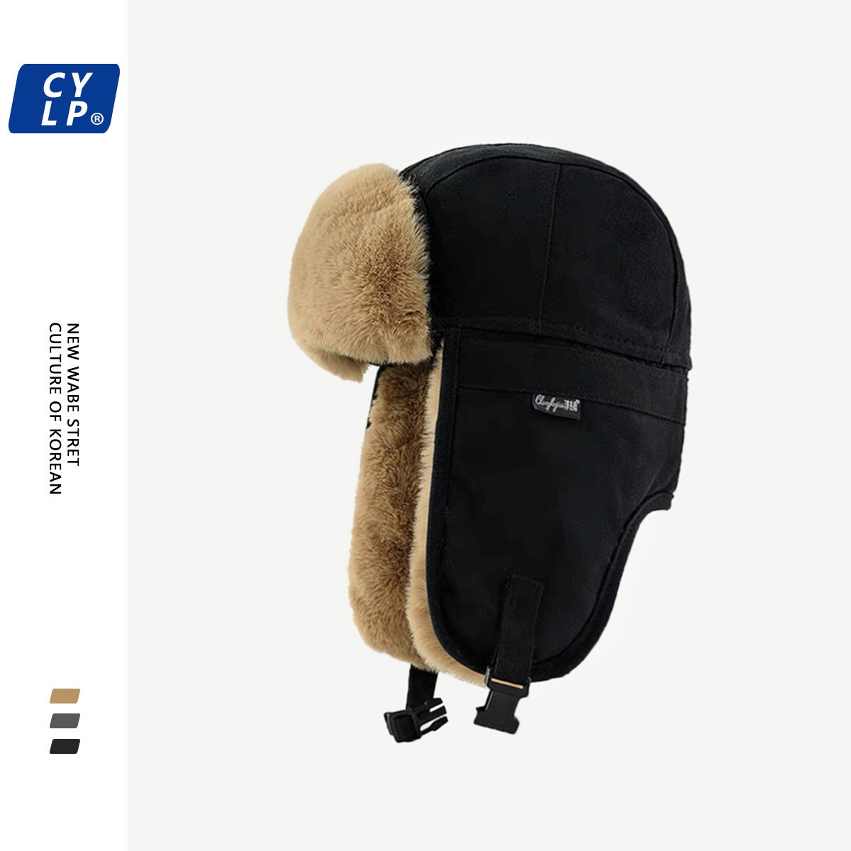 Chapéu Ushanka Feminino Coreano Simples Letras Quente À Prova De Frio Para Andar No Inverno Amantes Selvagens Protetores De Orelha Masculino