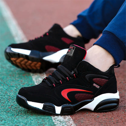 Plus Size Men's Trendy Colour Block Sneakers, Comfy Non Slip Lace Up Casual Durable Shoes For Men's Outdoor Activities