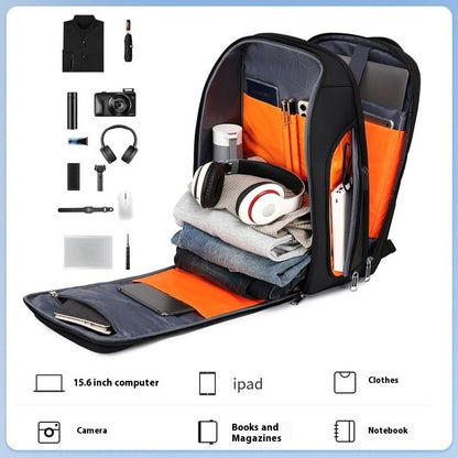 Mochila de negócios masculina 35 L Mochila à prova d'água Grande capacidade Viagem de negócios Multifuncional Senha Antirroubo Bolsa para laptop