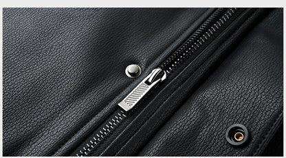 Outcoat Winter Faux Leather Jacket Detachable Golden Mink Fleece Inner Lining Top Layer Faux Deerskin One-piece Warm Men's Coat