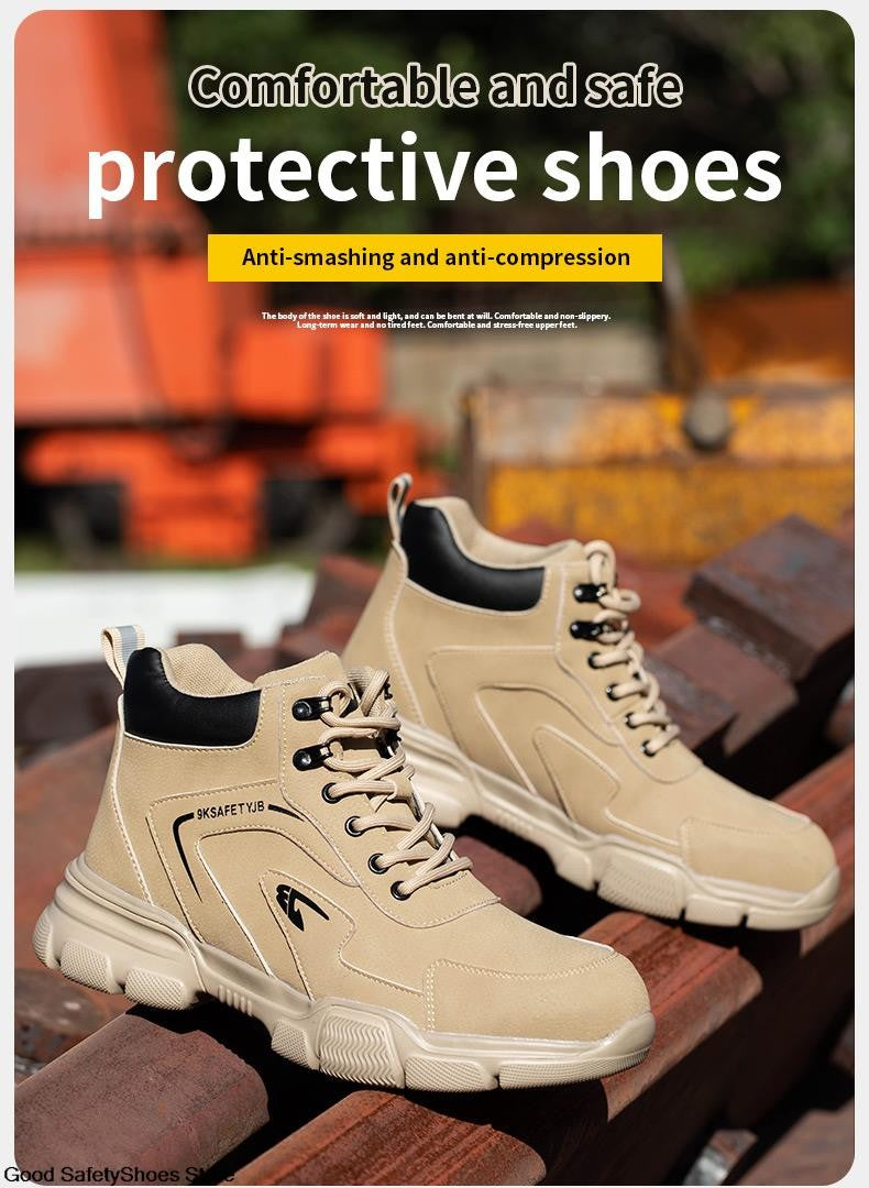 Botas de Segurança Masculinas com Biqueira de Aço Indestrutíveis para Construção Botas de Segurança à Prova de Perfurações Calçados de Trabalho Masculinos Protetores