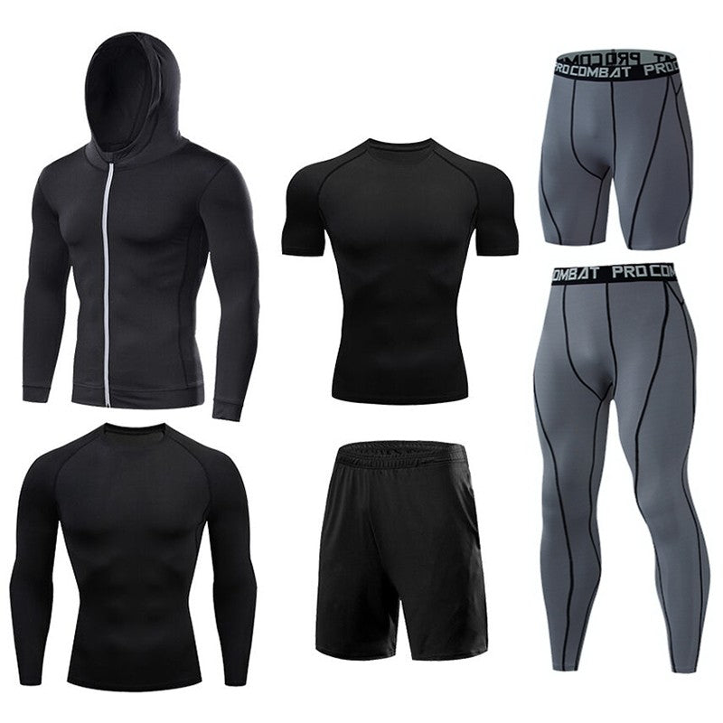 Men's Running Compression Tshirts Quick Dry Soccer Jersey Fitness Tight Sportswear Gym Sport Short Sleeve Shirt Breathable