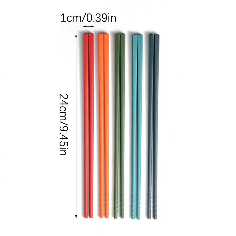 Conjunto de Hashis de Silicone Japoneses Antiderrapantes para Macarrão Sushi Kit Utensílios de Cozinha para Presente Jantar