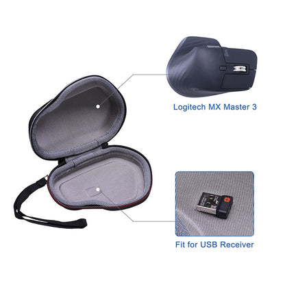 XANAD EVA Estojo Rígido para Mouse Sem Fio Logitech MX Master 3/Master 3S/Master 2S Bolsa Protetora para Viagem e Armazenamento