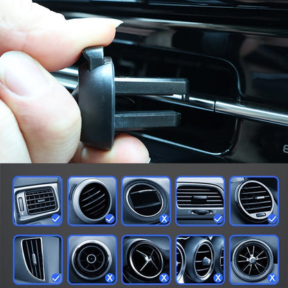 Car Air Vent Phone Holder Mount Universal 360° Rotating ABS Dashboard Navigation Bracket for IPhone Samsung Anti-Shake GPS Clip