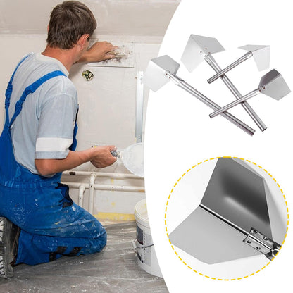 Conjunto de 4 Ferramentas para Canto de Drywall Espátulas para Cantos Externos e Internos Ferramentas de Construção Compactas Acabadora de Concreto para Alvenaria Casa