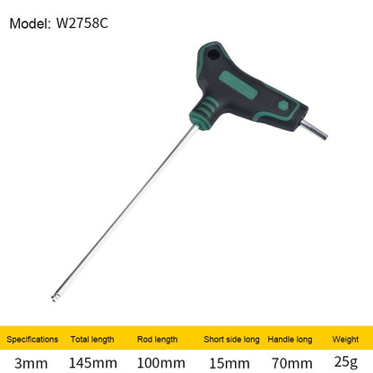 WYNN'S T-Handle Allen Wrench Metric Long Arm Ball/Flat End Hex Key Wrench 1.5-12mm Home Auto Bike Repair Hand Tool Screwdriver