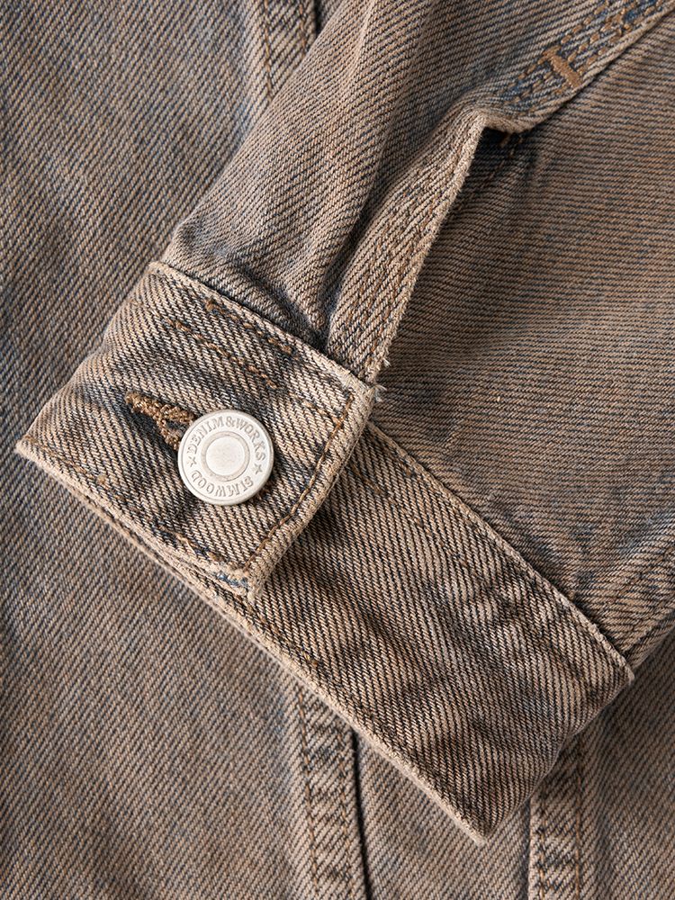 SIMWOOD 2025 Autumn New Oversize Washed Vintage Denim Jackets Men 12.5oz Plus Size Coats