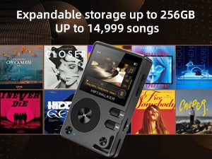 Hifi Walker H2 DAP HIFI Player, Dois Bluetooth 5.2, DAC FLAC DSD Sem Perdas, Expansível até 512GB, Reprodutor de Música Hi-Res com Tela de 2"