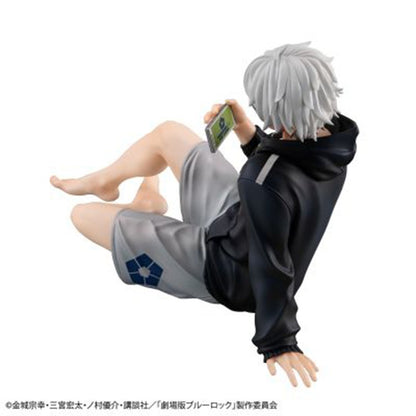 BLUE LOCK Bonecos de Ação Nagi Seishiro Figura de Anime Sentado Estatueta de PVC Modelo Colecionável Brinquedos de Boneca para Crianças Presentes
