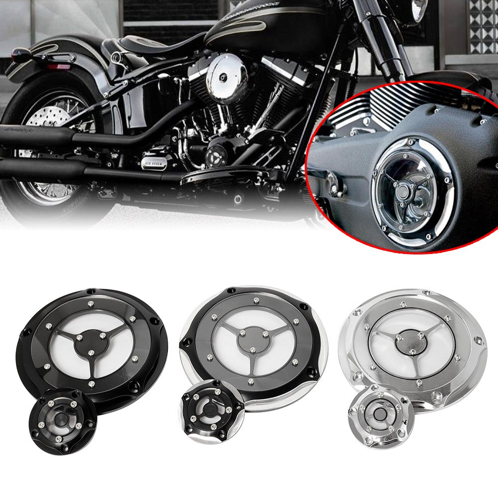 Tampa do motor CNC para Harley Touring Street Glide Softail Night Train Dyna 1999-2017 com 5 furos Derby Timing Timer