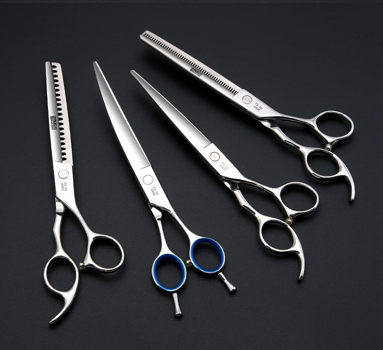 Tesoura Pet Fenice para Tosa Canina 7/7.5/8/9/10 Polegadas Reta, Tubarão, Curva, Desbaste para Esteticista Animal Tesoura