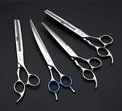 Tesoura Pet Fenice para Tosa Canina 7/7.5/8/9/10 Polegadas Reta, Tubarão, Curva, Desbaste para Esteticista Animal Tesoura
