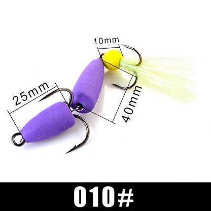 Newest Mandula Polychrome Fishing Lure Soft Lures Foam Bait Swimbait Wobbler Bass Pike Lure Artificial Baits with 2 Treble Hooks