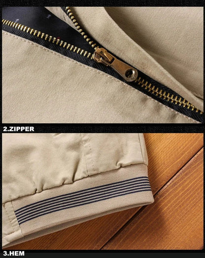 Autumn And Winter New Men's Fashion Aviator Jacket Fleece Thickened Warm Baseball Jacket Solid Color Zipper Large Size Top M-5XL