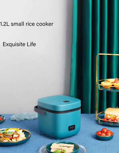 Mini Panela Elétrica de Arroz Automática Doméstica para Cozinha 1-2 Pessoas, Aquecedor de Alimentos a Vapor 1.2L Panela de Arroz Pequena