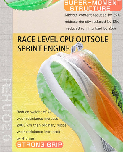 Tênis IRUNSVAN HEAT 2.0 com Placa de Carbono, Profissional para Maratona, Corrida, Treino Atlético e Esportivo Masculino