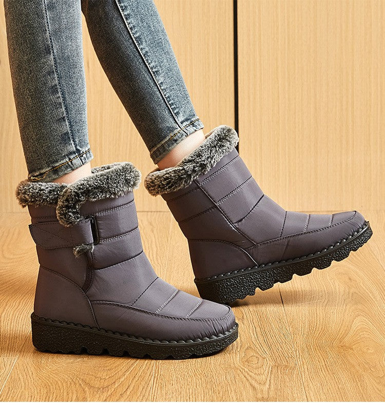 Boots Woman Fashion Winter Boots Women Winter Shoes Women's Snow Boots With Fur Super Warm Footwear Low Heels Middle Botas Mujer