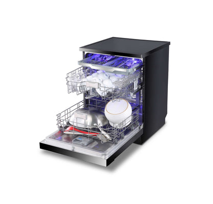 Stainless Steel Dishwasher, 8 Program Freestanding Dish Washing Machine, 598x600x845mm Premium Electric Kitchen Appliance