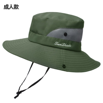 Women Ponytail Fisherman Hat Waterproof Sun Cap Pure Color Outdoor Travel Fishing Climbing Hiking Large Brim Bucket Hat undefine