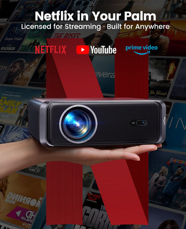 Lareser A1 Projector 4K 1000ANSI Official Netflix Linux Native 1080P Auto Focus/Keystone Dolby Audio WiFi6 BT5.2 Home Theater