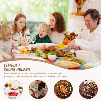 2 Pcs 10 Inch Meat Forks Stainless Steel Carving Forks with Wood Handle Long Barbecue Forks Kitchen Forks for Cooking Serving