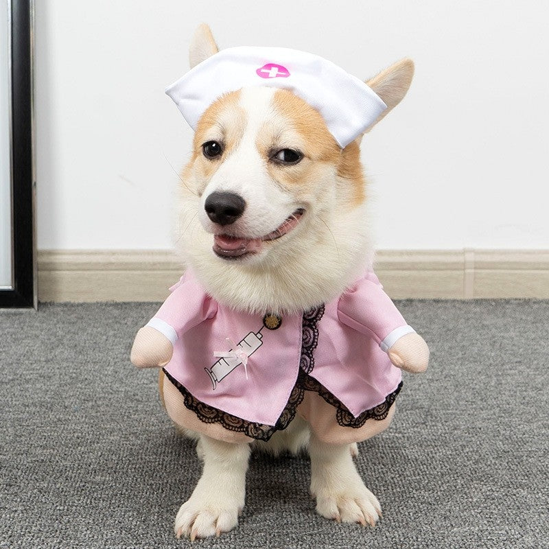 Roupas Engraçadas para Gatos e Cães, Roupa de Cosplay para Pets, Macacão, Fantasia de Halloween, Vestido para Cães Chihuahua, Bulldog Francês, Roupinhas para Cães