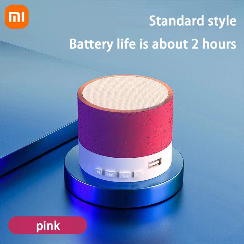 Xiaomi A10 Mini Portable Speaker Bluetooth Wireless Audio Dazzling Crack LED Light Subwoofer Support TF Card USB For PC/Mobile