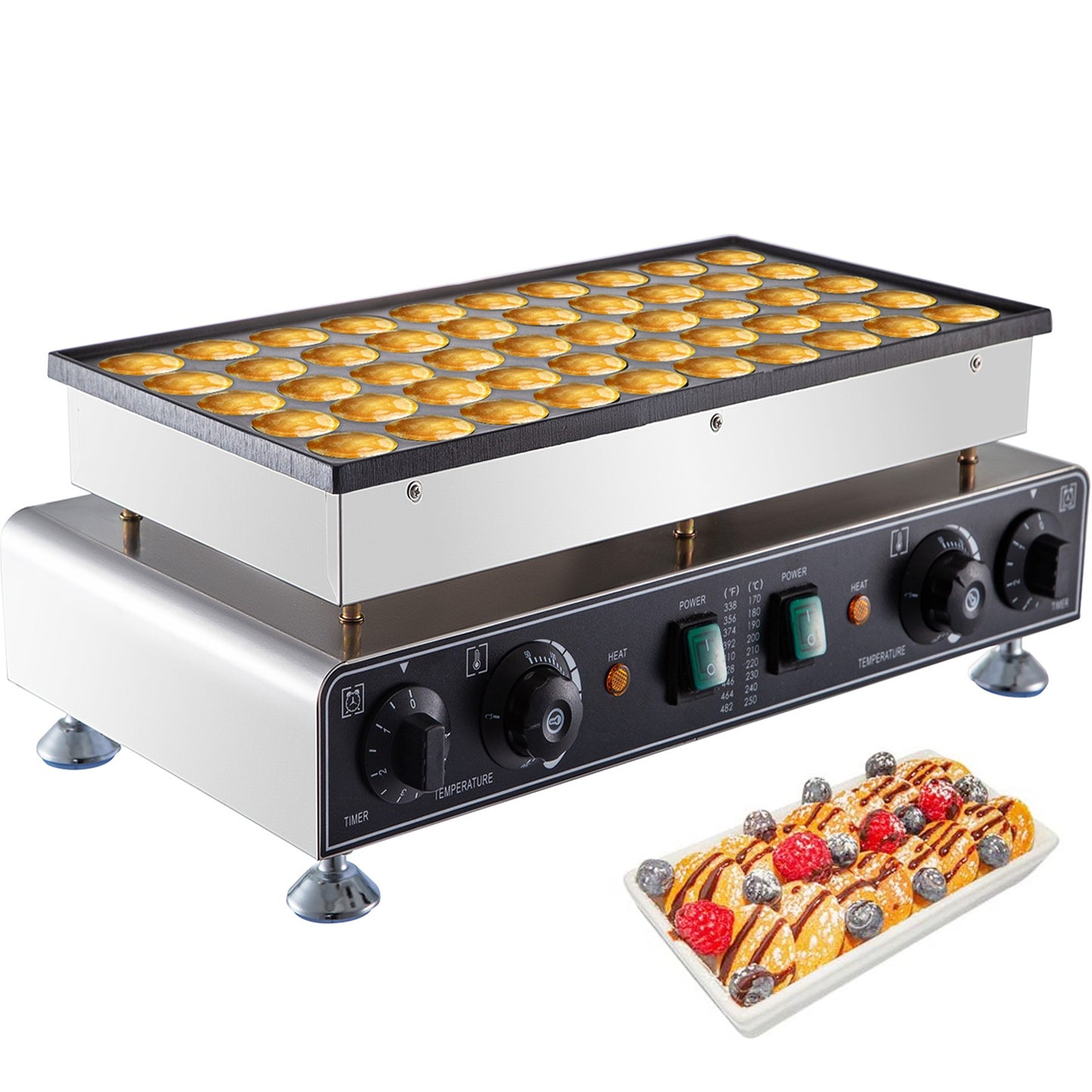 Commercial Electric Pancake Making Machine 50 Holes Waffle Maker Mini Dutch Pancake Maker Kitchen Home Appliance 110V 220V