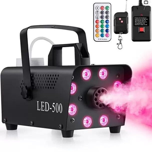 New LED Timer Disco Smoke Machine 500W Remote Dj Halloween Smoke Spraying Equipment Christmas Wedding Party Stage Fog Machine