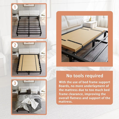 Folding Box Spring Twin Size Bed Support Slats with Bunkie Board for Enhanced Mattress Support