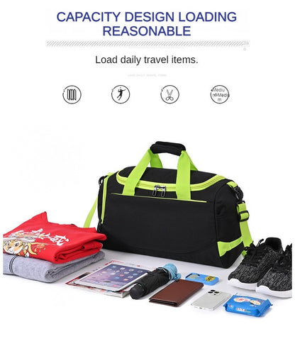 Personalized customized soccer bag logo with dry wet separation handbag luggage sports bag printed with logo pattern