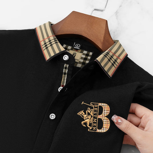 2025 new luxury men's short sleeved summer high-quality designer boutique brand embroidered polo shirt business casual T-shirt