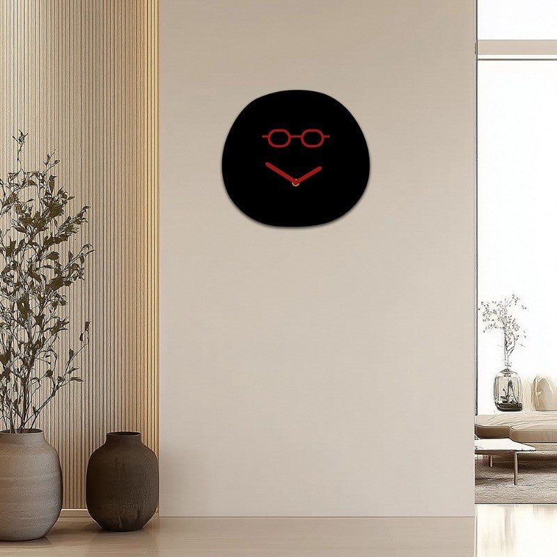 Creative Minimalist Decoration Playful and Smiling Face Clock Living Room Foyer Decoration Acrylic Silent Gift Clock