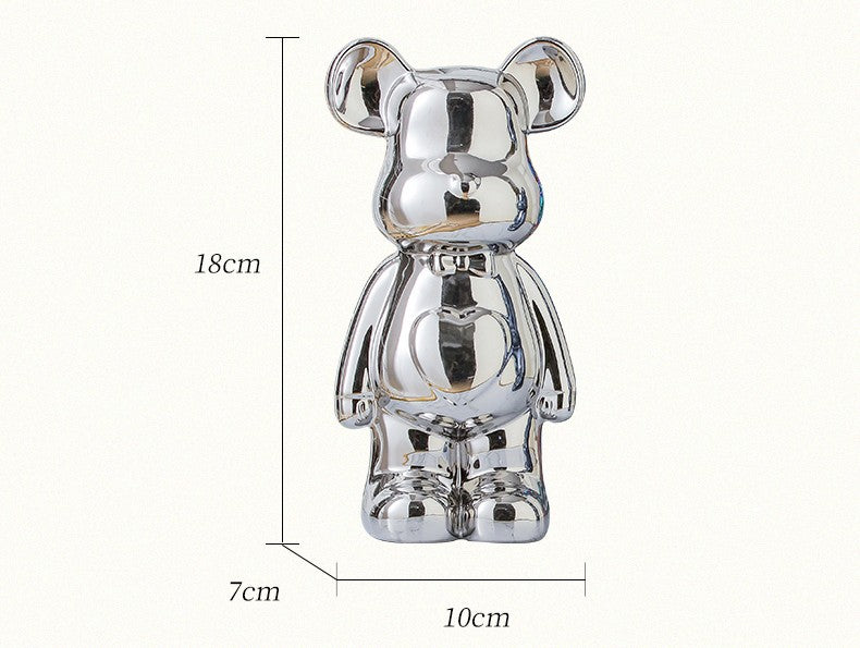 17/27/cm Aesthetic Bear brick Ceramic Staute Teddy Bear decor action figure Sculptures Ornament for room Home Decoration Crafts