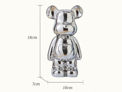 17/27/cm Aesthetic Bear brick Ceramic Staute Teddy Bear decor action figure Sculptures Ornament for room Home Decoration Crafts