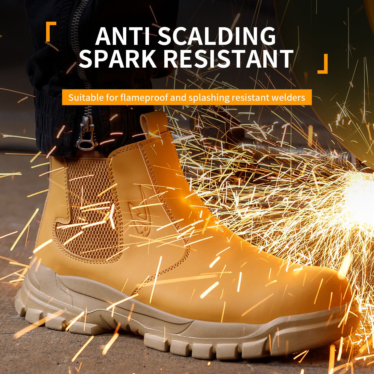 Sapatos de Segurança Impermeáveis Masculinos com Biqueira de Aço Botas de Couro Calçado Masculino Sapatos de Trabalho Indestrutíveis para Construção Marrom