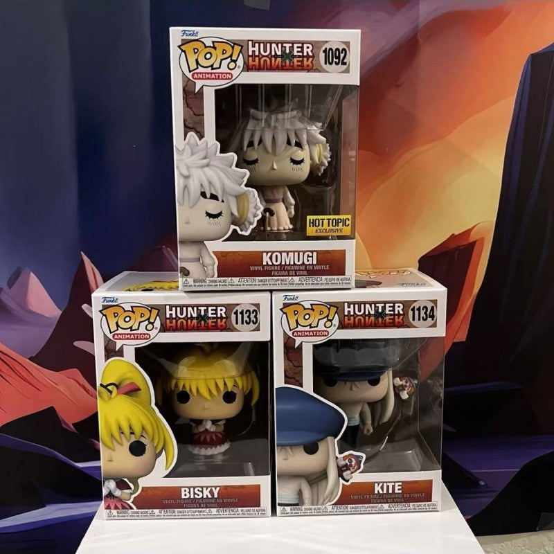 Hunter X Hunter Funko Pop Action Doll Model Anime Killua Zoldyck Kite Bisky Netero Sculpture Dolls Limited Edition Model Toys
