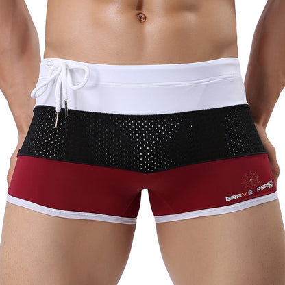 Men's Surf Board Shorts Beachwear Swimming Trunks Men U Convex Pouch Boxer Shorts Bikni Male Panties Underpants