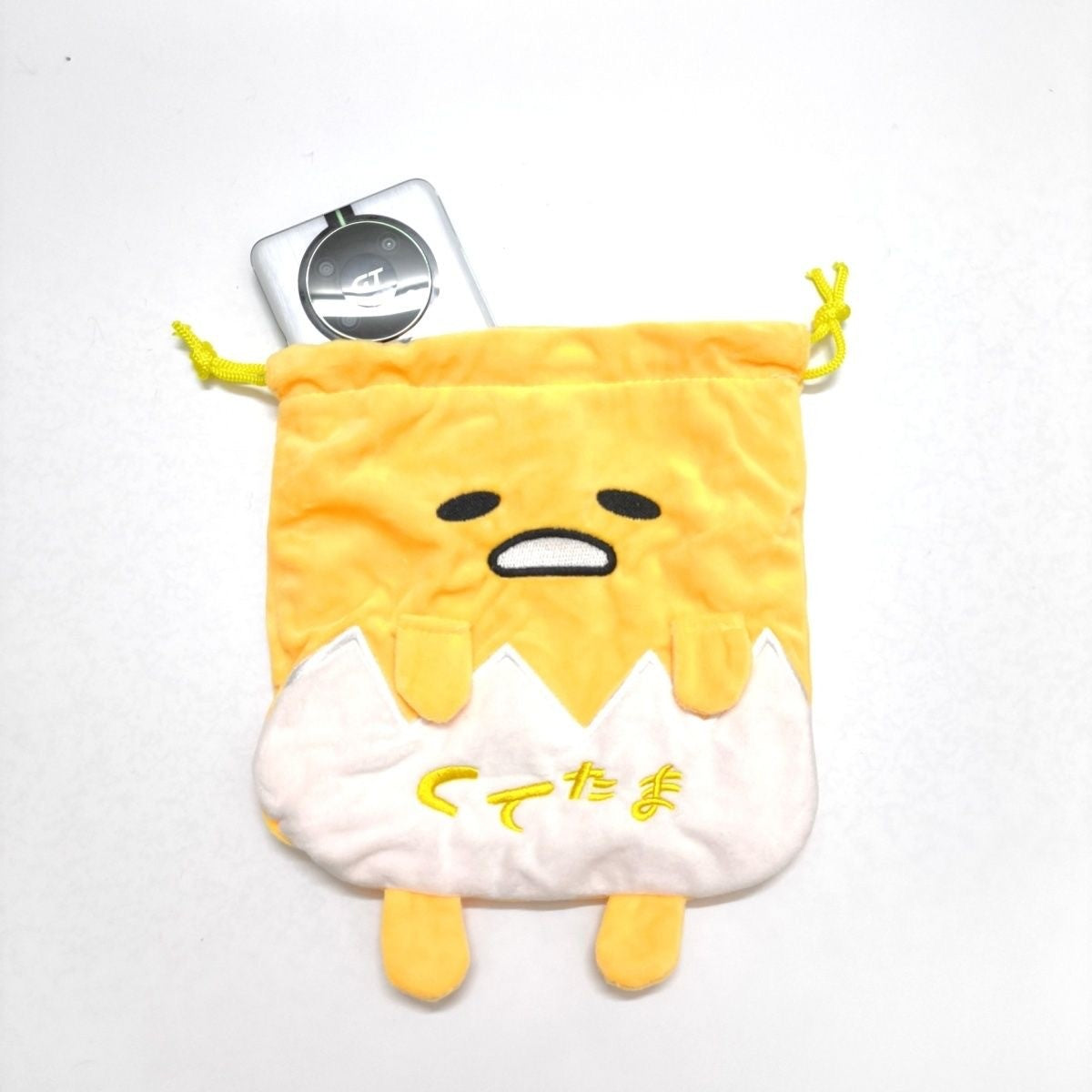 20Cm Gudetama Pom Pom Purin Plush Velvet Single-Layer Drawstring Pocket Halloween Candy Packaging Bag Girl's Cosmetics Dust Bag